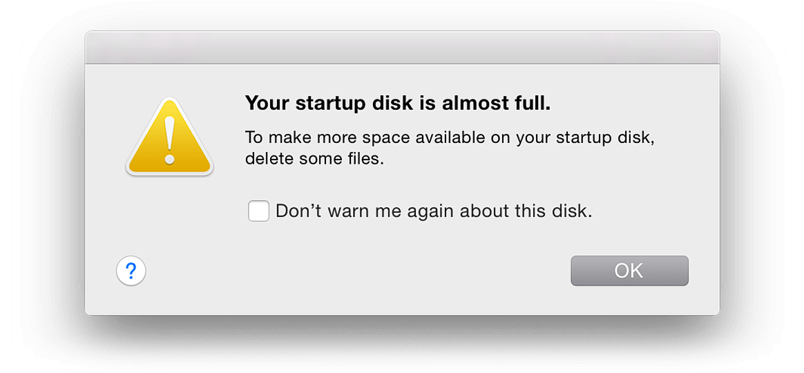download failed disk full mac